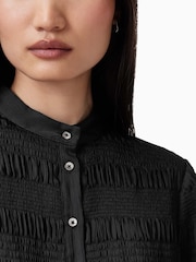 AllSaints Black Meg Mini Dress - Image 2 of 7