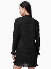 AllSaints Black Meg Mini Dress - Image 6 of 7
