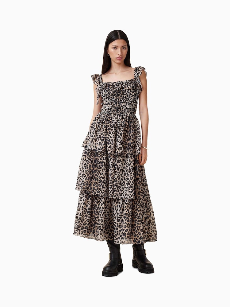 AllSaints Animal Solonda Dress - Image 1 of 7