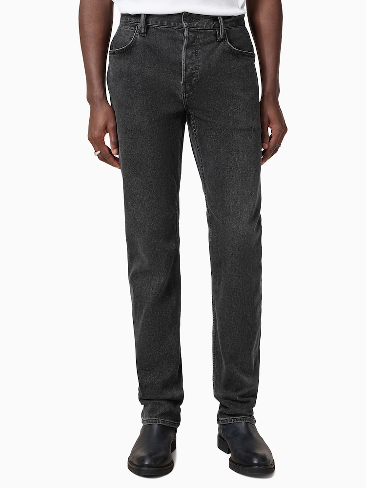 Черный/хромированный - AllSaints Iggy Jeans - Изображение 2 из 10