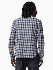 AllSaints Purple Orin Long Sleeve Shirt - Image 6 of 7