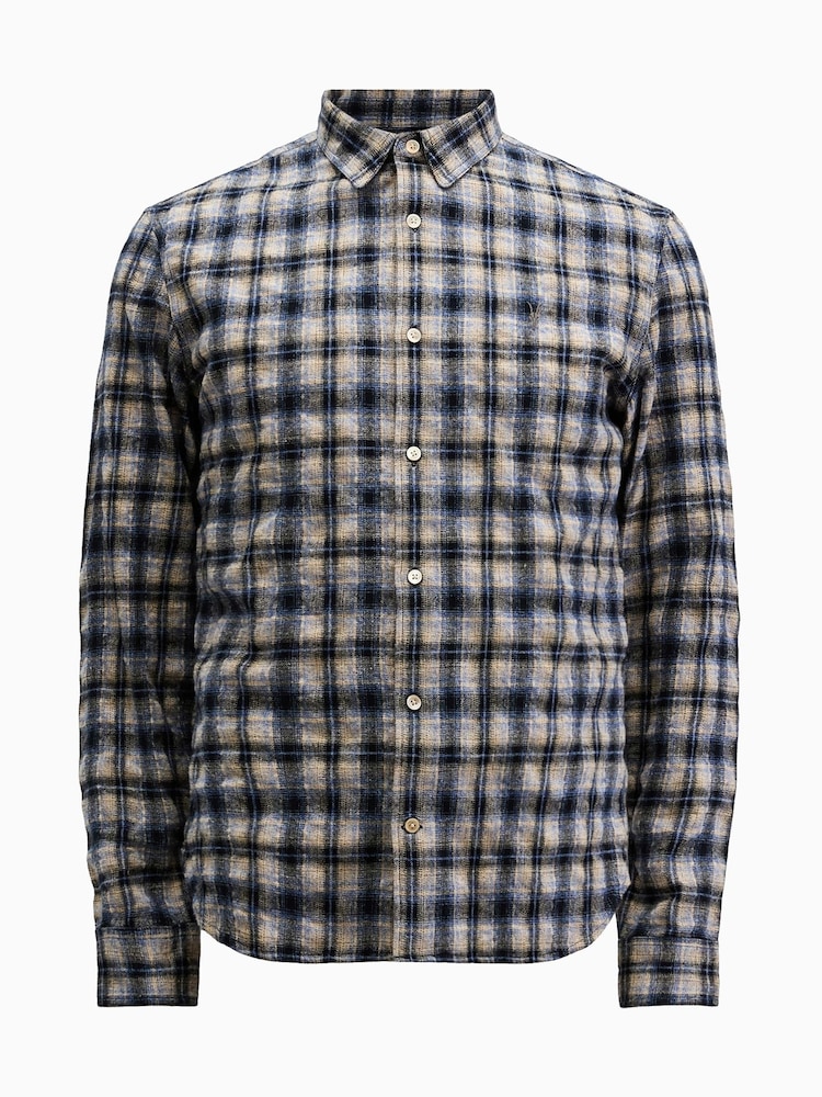 AllSaints Purple Orin Long Sleeve Shirt - Image 7 of 7