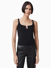AllSaints Black Mio Cami - Image 3 of 7