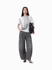 AllSaints White Metallo Briar 100% Organic Cotton T-Shirt - Image 3 of 7