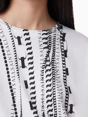 AllSaints White Metallo Briar 100% Organic Cotton T-Shirt - Image 4 of 7