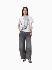 AllSaints White Metallo Briar 100% Organic Cotton T-Shirt - Image 5 of 7