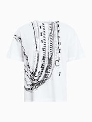AllSaints White Metallo Briar 100% Organic Cotton T-Shirt - Image 7 of 7