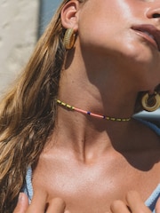 Anni Lu Gold Tone Ripple Hoop Earrings - Image 3 of 3