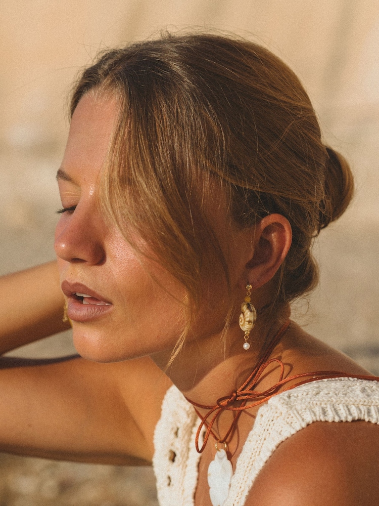 Anni Lu Gold Tone Seaside Earrings - Image 2 of 2 Anni Lu Gold Tone Seaside Earrings - Image 2 of 2