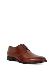 Dune London Brown Salisbury Classic Derby Patent Shoes - Image 3 of 6