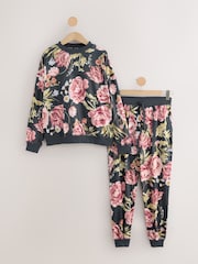 Black Floral Cosy Long Sleeve Pyjamas - Image 7 of 9