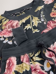 Black Floral Cosy Long Sleeve Pyjamas - Image 8 of 9