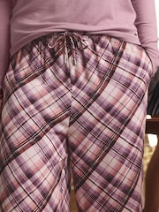 Pink Crew Neck Long Sleeve Check Pyjamas - Image 4 of 8