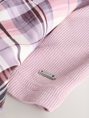 Pink Crew Neck Long Sleeve Check Pyjamas - Image 7 of 8