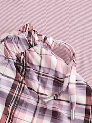 Pink Crew Neck Long Sleeve Check Pyjamas - Image 8 of 8