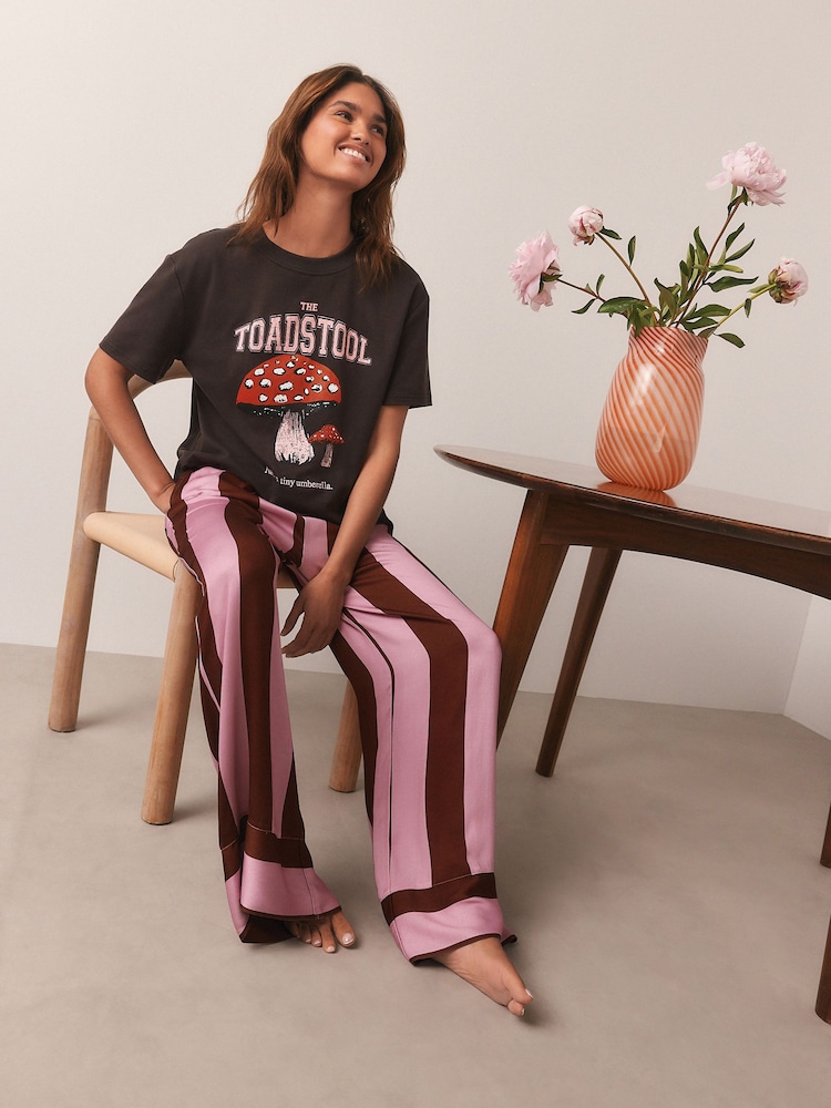 Pink/Red Toad Stripe Short Sleeve Pyjamas - Image 1 of 9