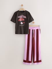 Pink/Red Toad Stripe Short Sleeve Pyjamas - Image 7 of 9