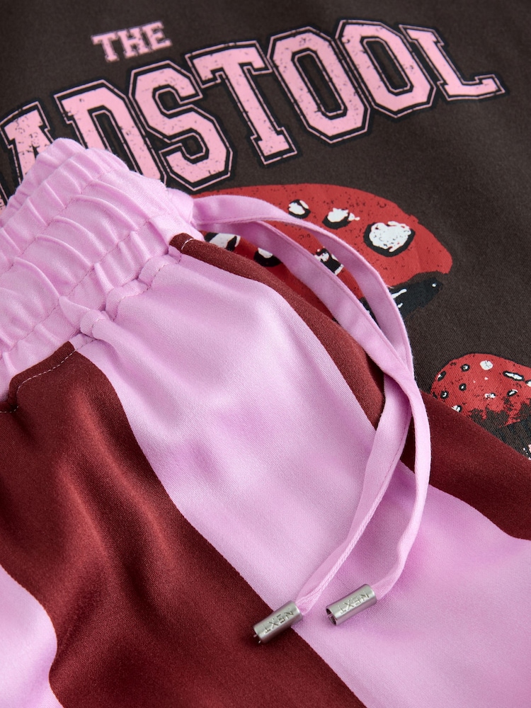 Pink/Red Toad Stripe Short Sleeve Pyjamas - Image 9 of 9
