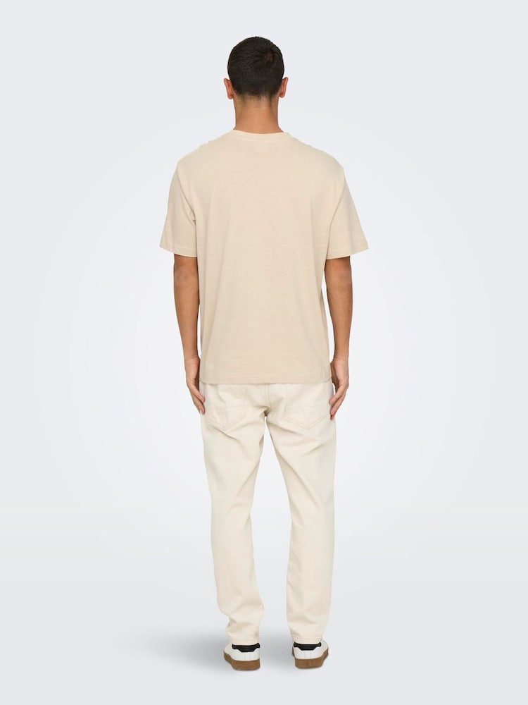 Only & Sons Grey Oasis Band Relaxed Fit T-Shirt - Image 2 of 5