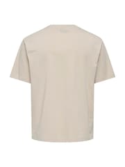 Only & Sons Grey Oasis Band Relaxed Fit T-Shirt - Image 4 of 5