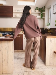 Brown Espresso Sweatshirt and Flannel Pyjamas Set - Image 5 of 10