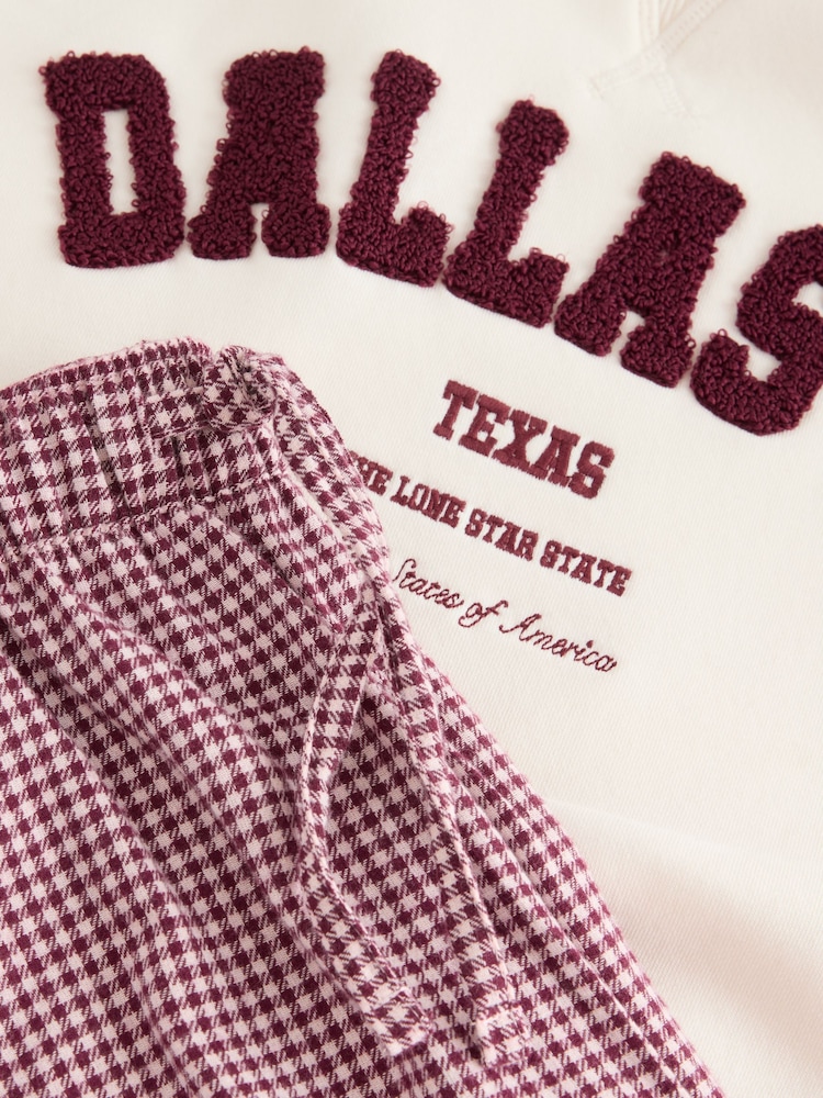 Red Check Sweatshirt and Flannel Pyjamas Set - Image 3 of 3