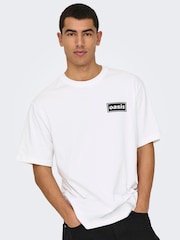Only & Sons Oasis Band Relaxed Fit T-Shirt - صورة 1 من 5