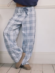 Blue Check Flannel Pyjama Bottoms - Image 1 of 7