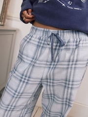 Blue Check Flannel Pyjama Bottoms - Image 4 of 7