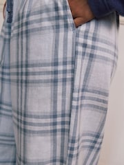 Blue Check Flannel Pyjama Bottoms - Image 5 of 7