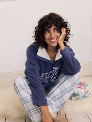 Blue Check Flannel Pyjama Bottoms - Image 7 of 7