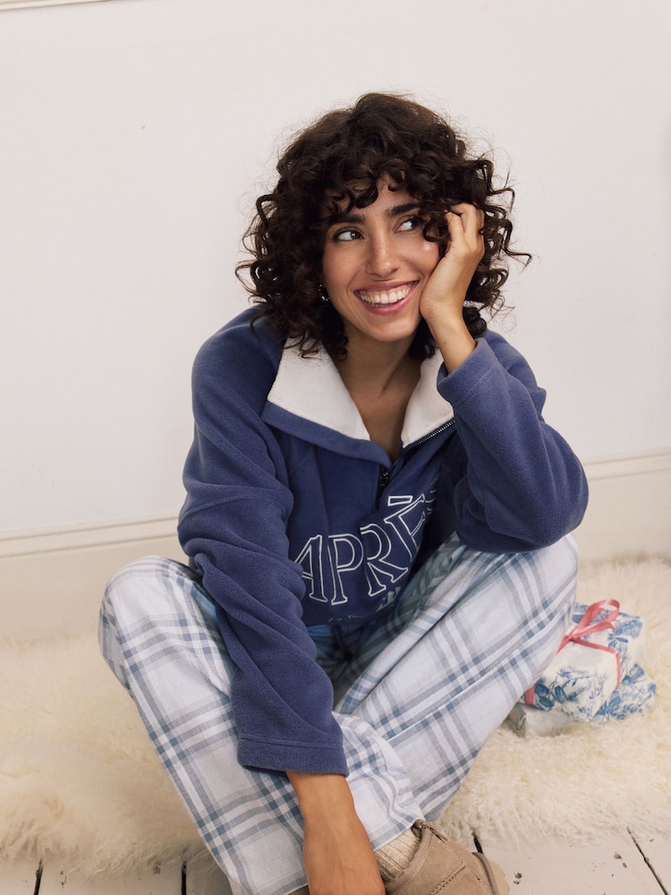 Blue Check Flannel Pyjama Bottoms - Image 7 of 7 Blue Check Flannel Pyjama Bottoms - Image 7 of 7