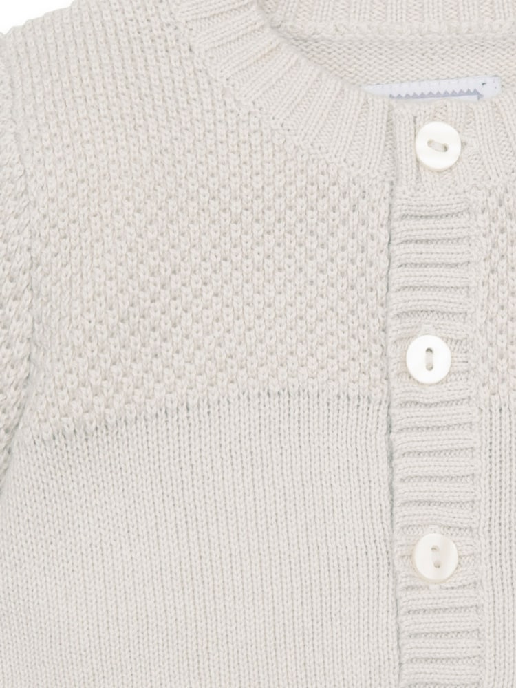 Emile Et Rose Natural True Knit Baby 100% Cotton Cardigan - Image 4 of 4