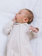 Emile Et Rose Front Open All-In-One with Collar, Emb Teddy Panel & Hat - Imagen 1 de 5