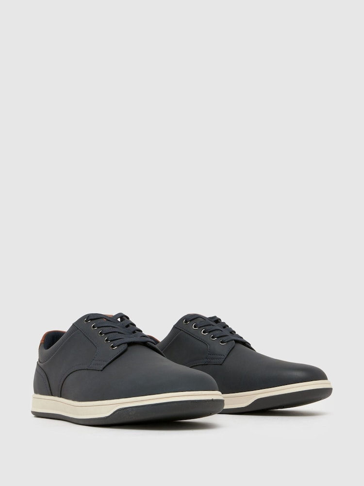Schuh Blue Wells Lace-Up Trainers - Image 2 of 4