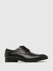 Schuh Rail Leather Derby Black Shoes - Image 1 of 4