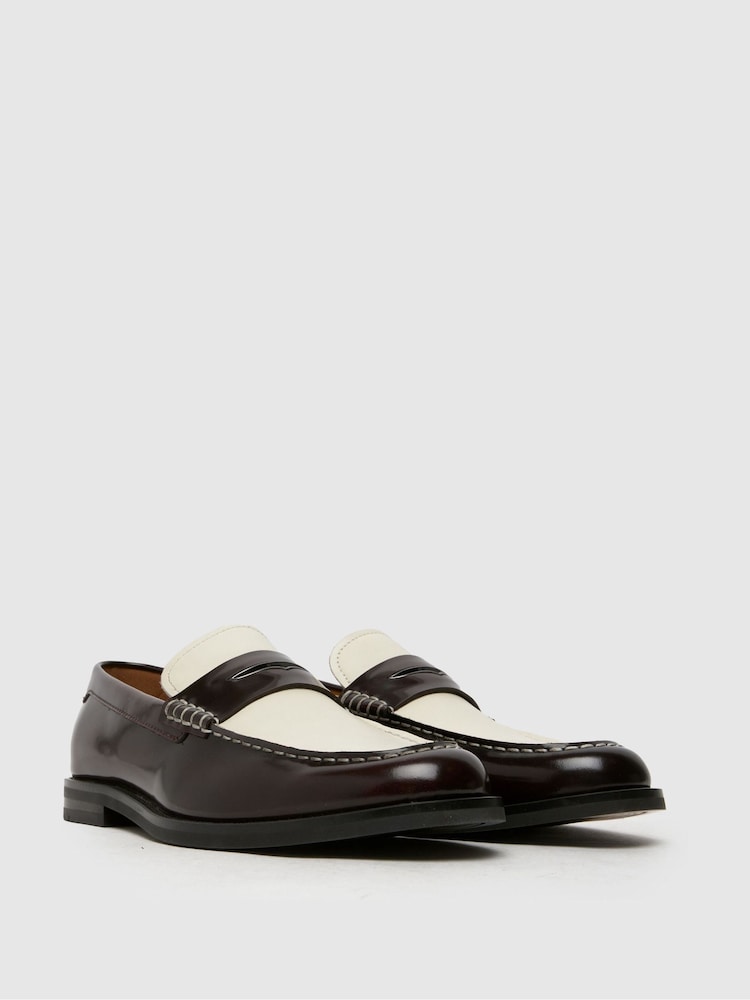 Schuh Richard Leather Brown Loafers - Image 2 of 4