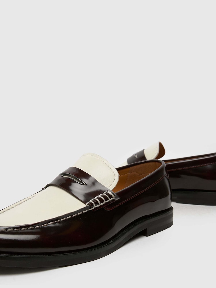 Schuh Richard Leather Brown Loafers - Image 4 of 4