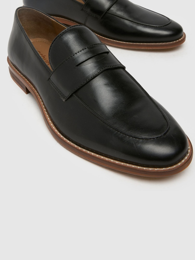 Кожаные лоферы черного цвета Schuh Rune - Image 4 of 4