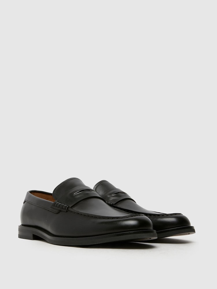 Schuh Richard Leather Black Loafers - Image 2 of 4