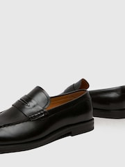 Schuh Richard Leather Black Loafers - Image 4 of 4