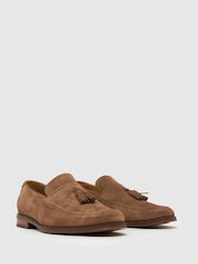Schuh Ronen Suede Brown Loafers - Image 2 of 4