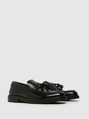 Schuh Rise Usnjeni čopiči črne barve mokasini - Slika 2 iz 4