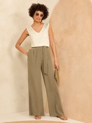 Love & Roses Ivory Embellished Knitted Vest Top - Image 4 of 4