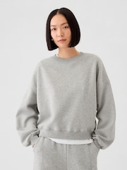 Gap Grey Vintage Soft Wedge Crew Neck Sweatshirt - Image 1 of 4