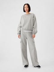 Gap Grey Vintage Soft Wedge Crew Neck Sweatshirt - Image 3 of 4