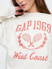 Gap Oversized Vintage Logo Crew Neck Sweatshirt - Image 4 of 5