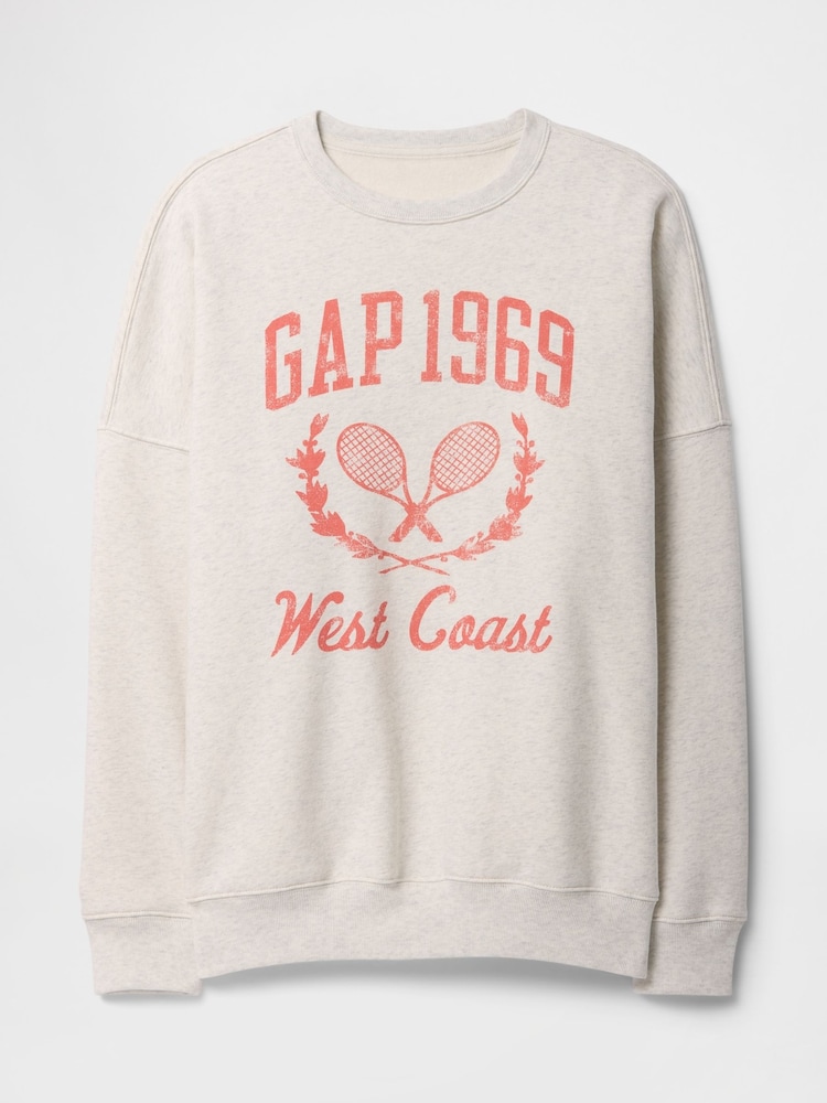 Gap Oversized Vintage Logo Crew Neck Sweatshirt - Image 5 of 5