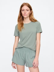 Groen - Gap T-shirt met geborstelde jersey en korte mouwen - Image 1 of 4