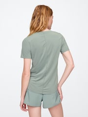 Groen - Gap T-shirt met geborstelde jersey en korte mouwen - Image 2 of 4